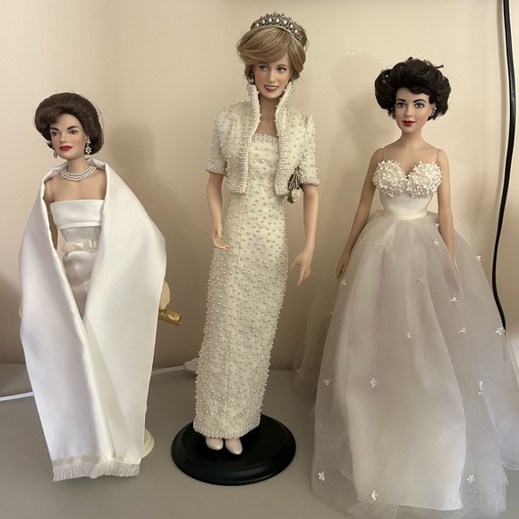 CollectibleDoll Set Princess Diana Jackie O and Elizabeth Taylor